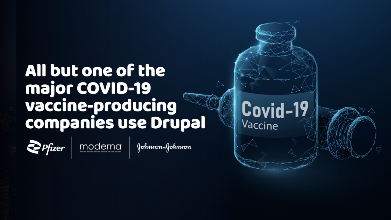 Covid vaccine sites Pfizer, Modern, J&J run on Drupal