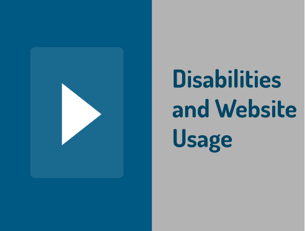 Disabilities and website usage title graphic 