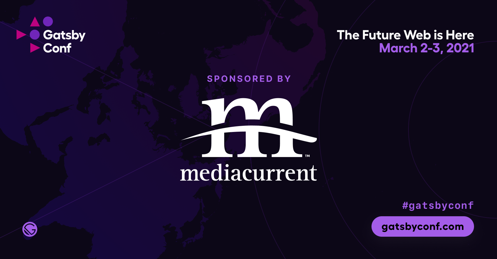 Mediacurrent and GatsbyConf sponsorship banner