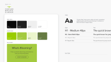 Chicago Botanic Garden color palettes and font styles